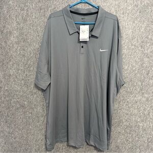 Nike Dri-Fit Men's Charcoal collared  Polo short sleeve shirt.